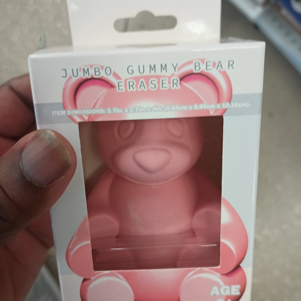 Jumbo Gummy Bear Eraser - Pink
